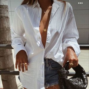 White button up/ flannel